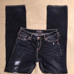 Silver Suki High slim Boot dark wash